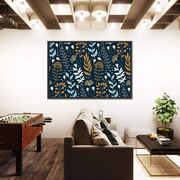 Wild Floral Elements Canvas Wall Art