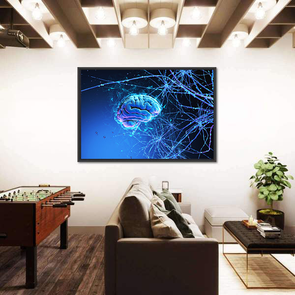 3D Human Brain Canvas Wall Art