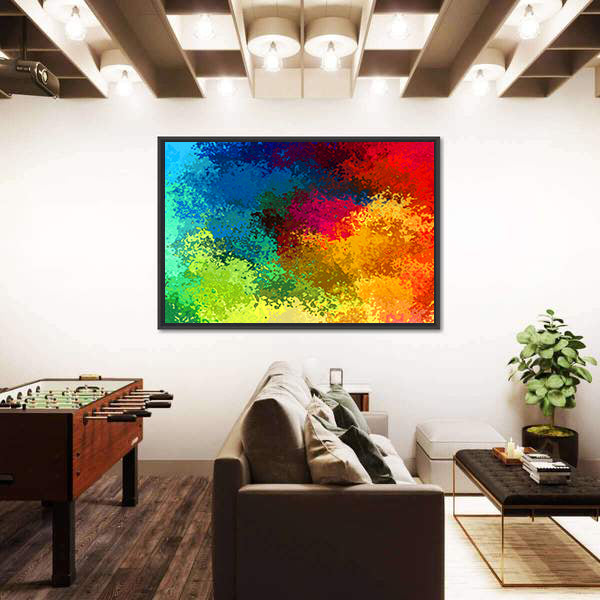 Colorful Rainbow Spectrum Abstract Canvas Wall Art