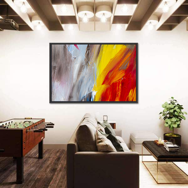 Textured Multicolored Abstract Painting Canvas Wall Art