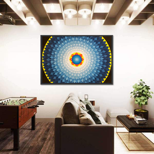 Geometric Flower Mandala Canvas Wall Art