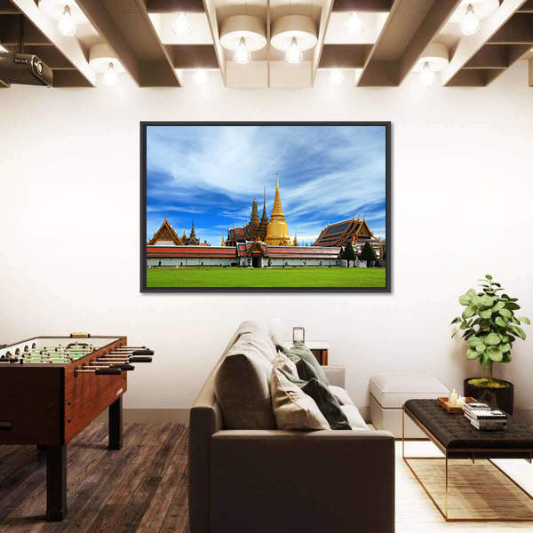 Wat Phra Kaeo Emerald Buddha Temple In Bangkok Canvas Wall Art