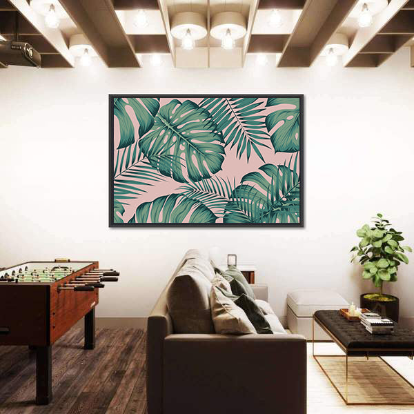 Areca Palm Leaf Design Canvas Wall Art