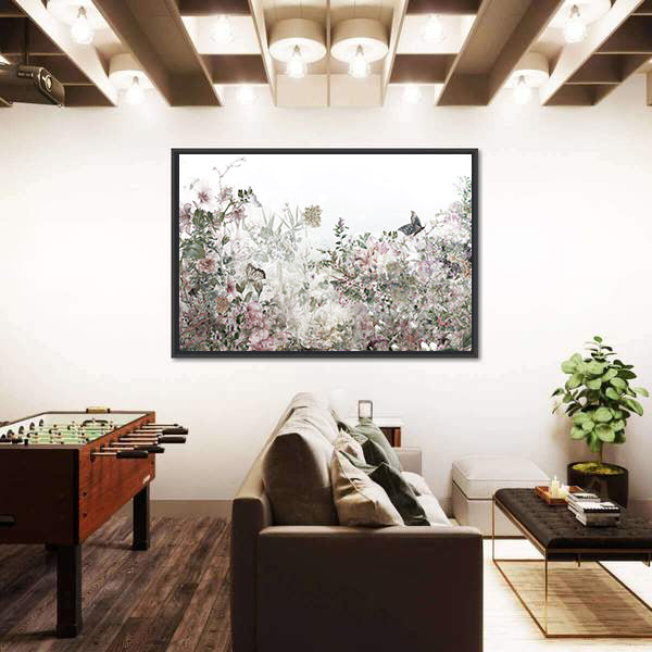 Watercolor Spring Flowers Canvas Wall Art