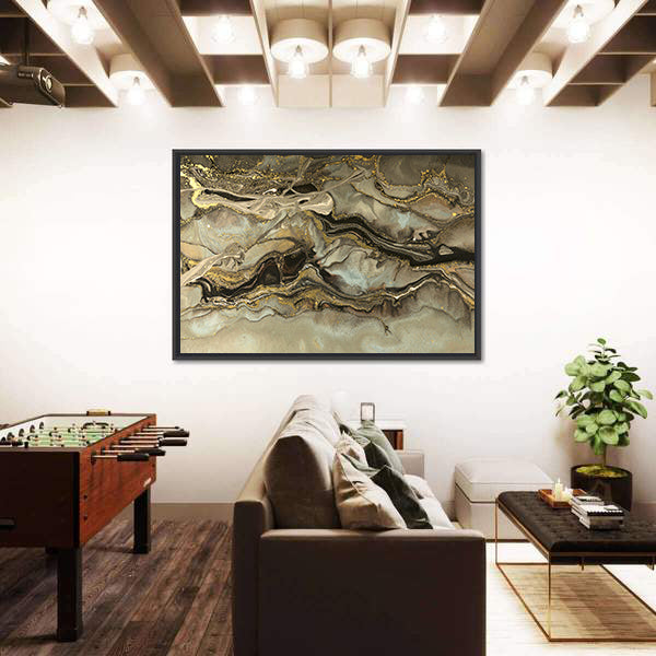 Fluid Marble Pattern Canvas Wall Art