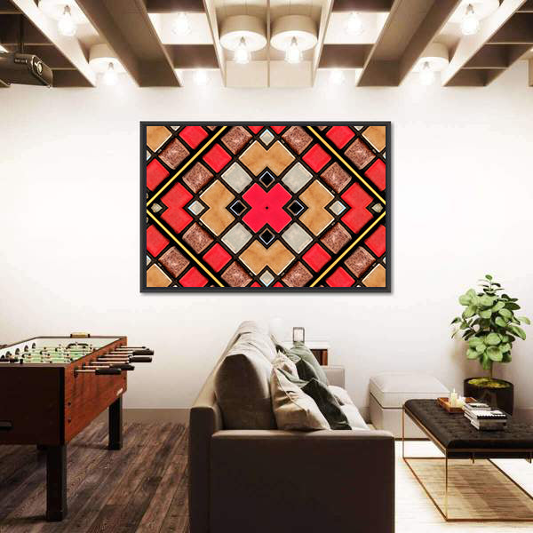 Small Cubic Tile Mosaic Canvas Wall Art