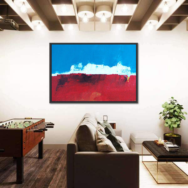 Island With Sky And Ocean Canvas Wall Art