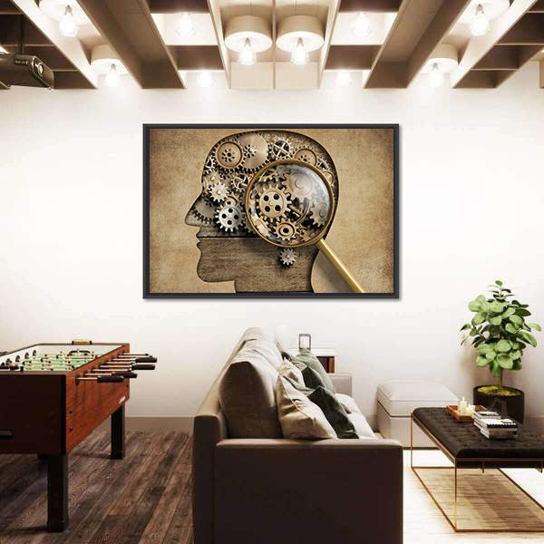 3D Psychology Concept Canvas Wall Art