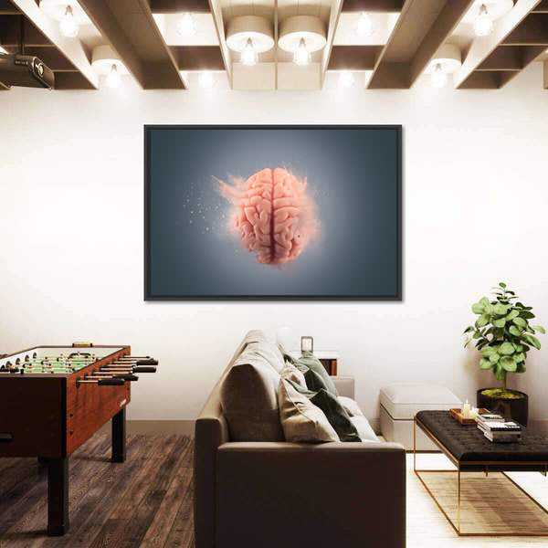 Floating Human Brain Canvas Wall Art