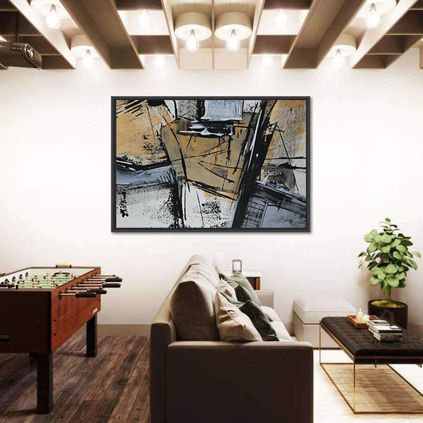 Acrylic Brushstrokes Fragment Canvas Wall Art