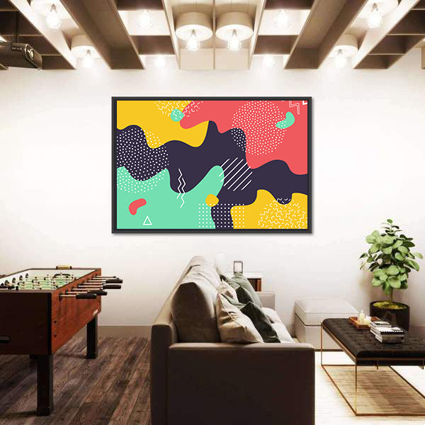 Liquid Splashes Pattern Canvas Wall Art