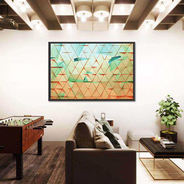 Polygonal Triangle Tessellation Canvas Wall Art