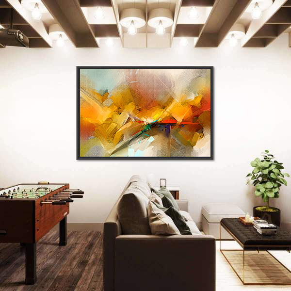 Hand-drawn Brushstroke Abstract Landscape Canvas Wall Art