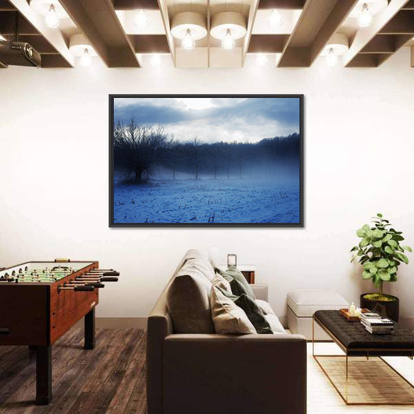 Italian Countryside In Winter Canvas Wall Art