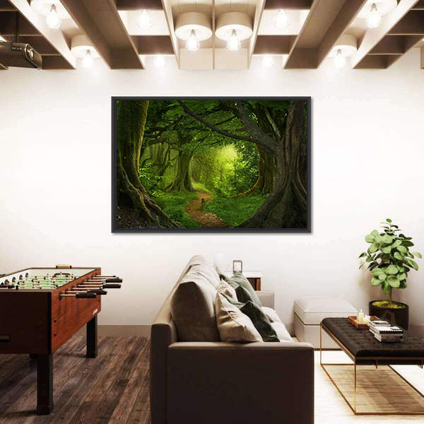 Deep Jungle Path in Southeast Asia Canvas Wall Art