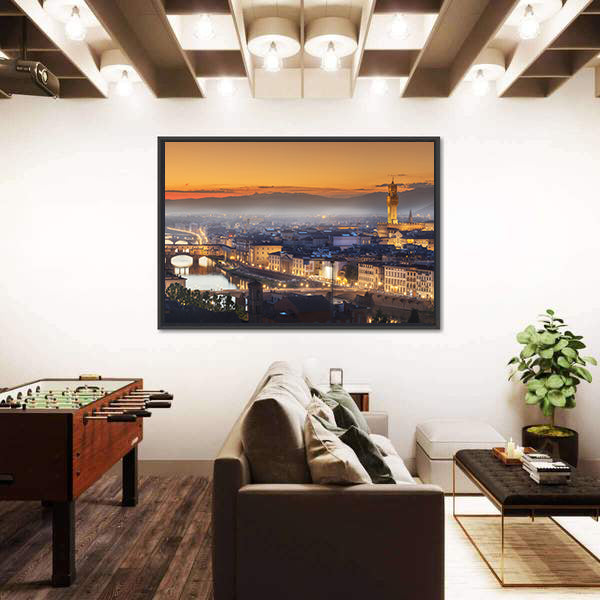 Florence During Sunset Canvas Wall Art