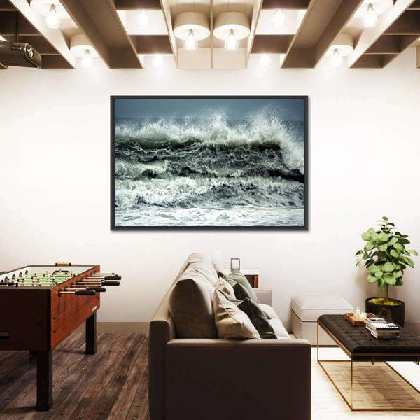 Turkey Coast In storm Canvas Wall Art