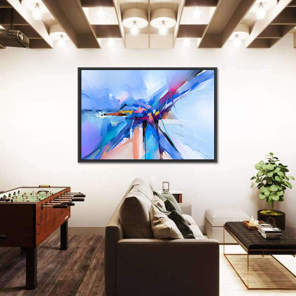 Hand-drawn Brush Stroke Abstract Canvas Wall Art