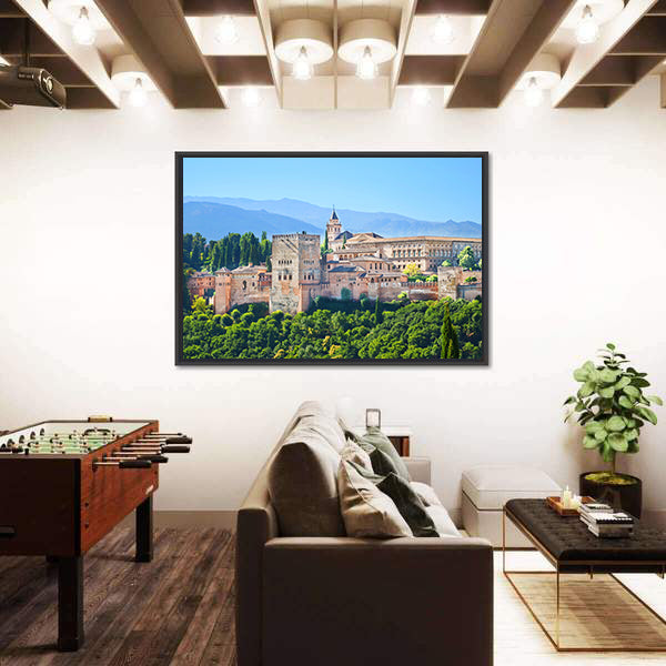Alhambra Palace Complex In Spain Canvas Wall Art