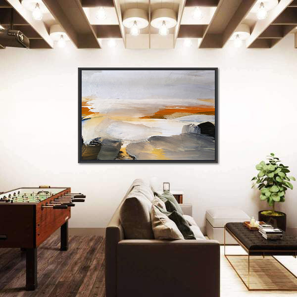 Hand Drawn Lake Canvas Wall Art