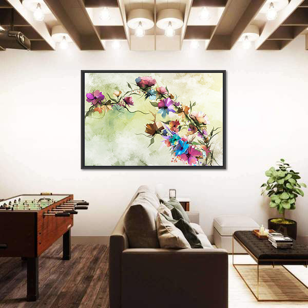 Colorful Abstract Floral Oil Painting Canvas Wall Art