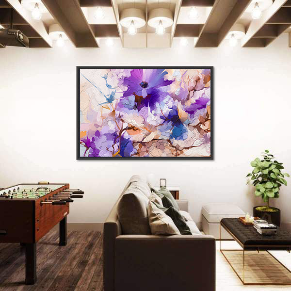 Oil Painted Spring Flowers Canvas Wall Art