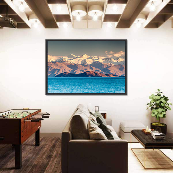 Scenic Karakul Lake In Pamir In Tajikistan Canvas Wall Art