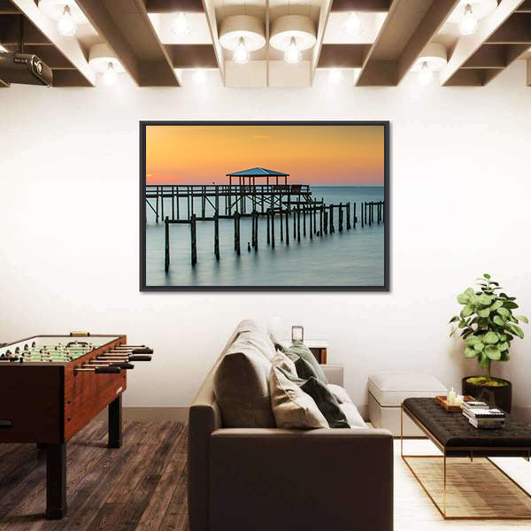 Fairhope Pier at Sunset Canvas Wall Art