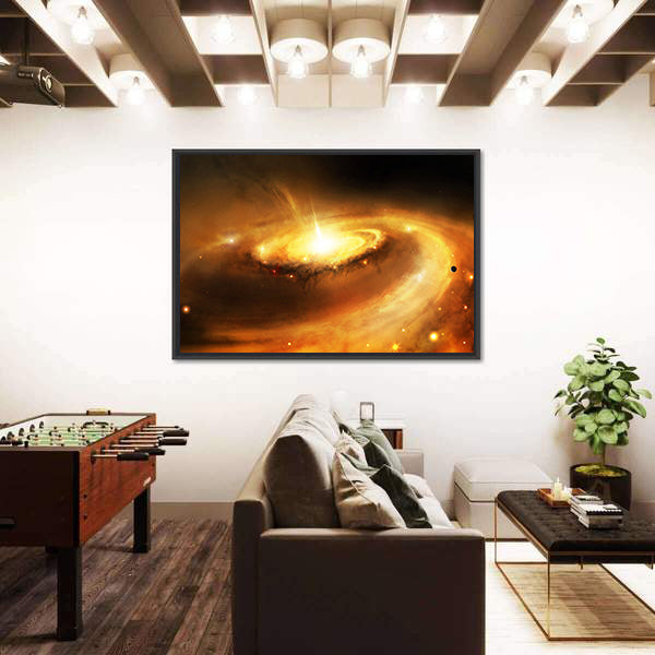 Galaxy Core In Space Canvas Wall Art