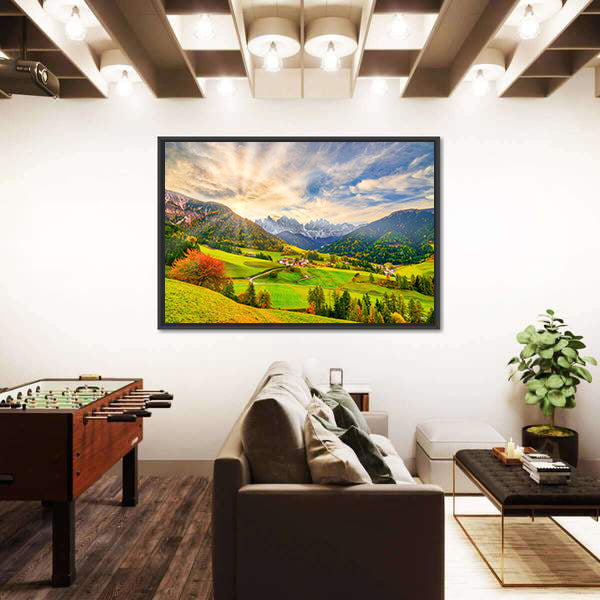 Santa Maddalena at Sunrise Canvas Wall Art