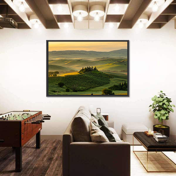 Tuscany Rolling Hills with Cypress Trees Canvas Wall Art