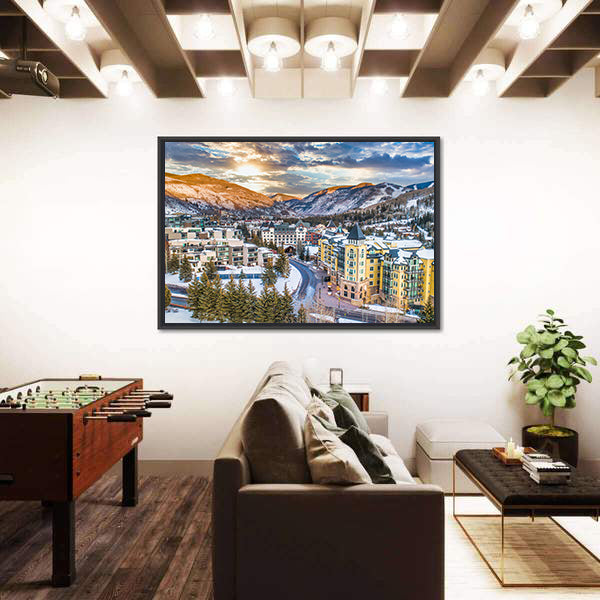 Vail Downtown In Colorado Canvas Wall Art