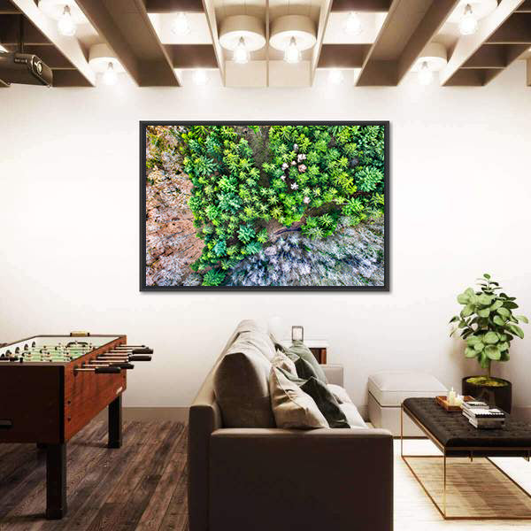 Aerial View Of Trees In The Vosges Mountains In Alsace France Canvas Wall Art
