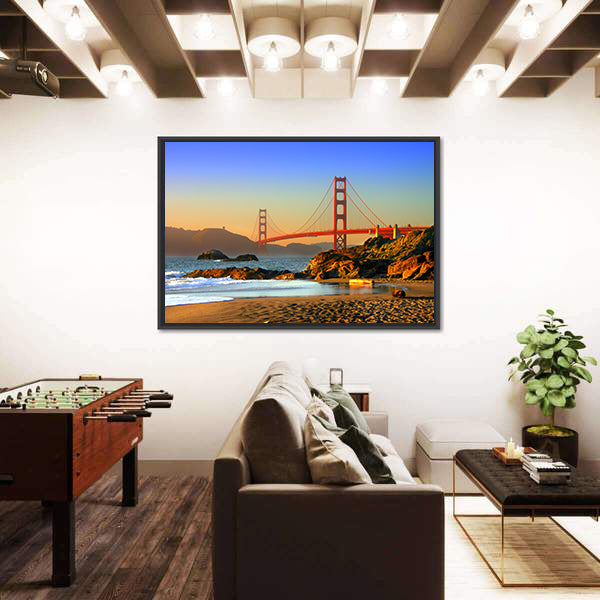 Baker Beach and Golden Gate Bridge Canvas Wall Art
