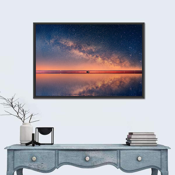 Starry Night Universe At Sea Canvas Wall Art