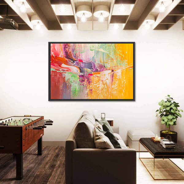 Colorful Strokes Abstract Canvas Wall Art