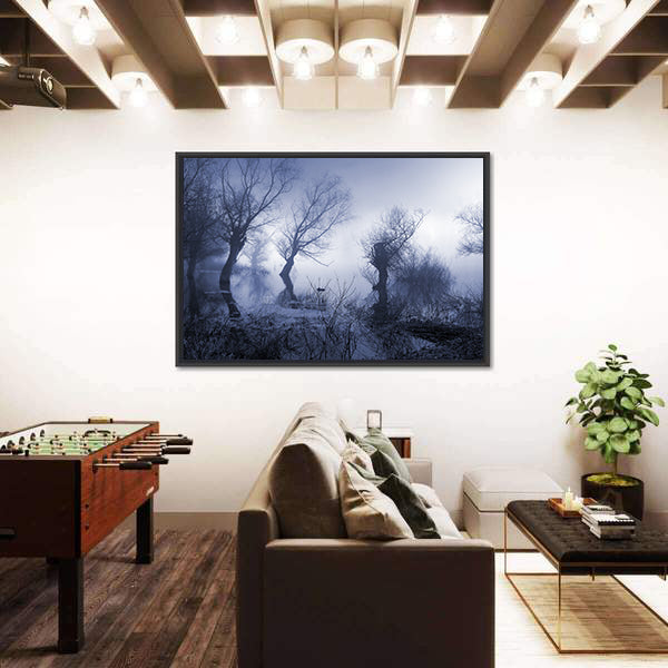 Spooky Dark Forest Canvas Wall Art