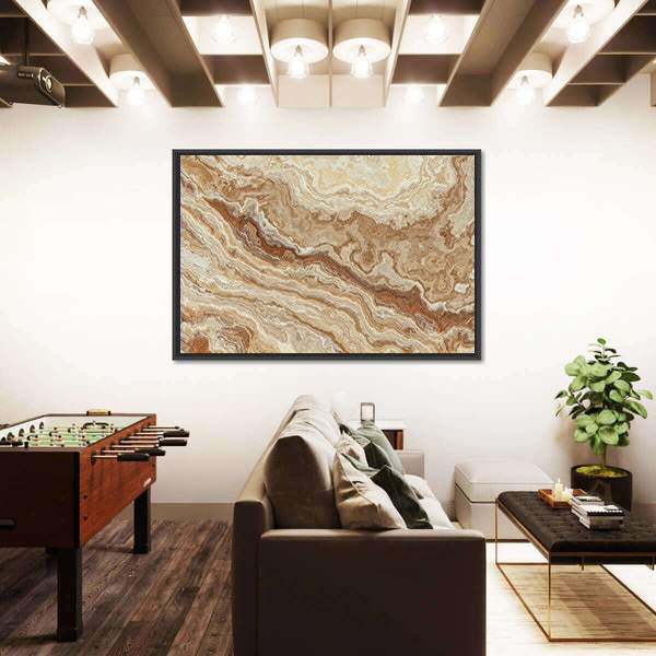 Honey Onyx Tile Pattern Canvas Wall Art