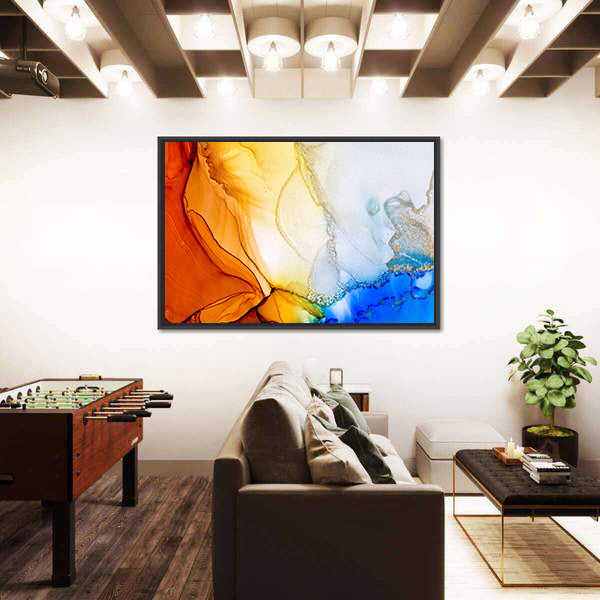 Coral Reef Beach Abstract Canvas Wall Art