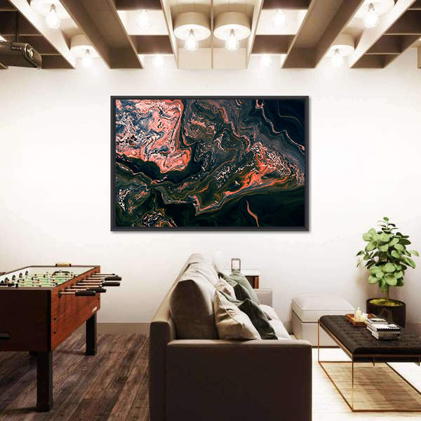 Dark Marble Texture Canvas Wall Art