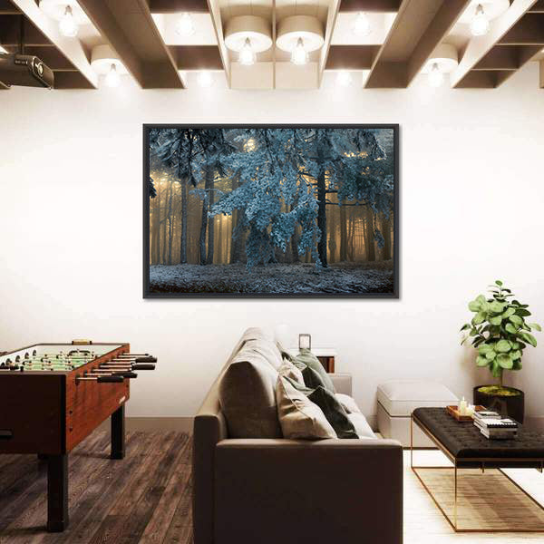 Fog In The forest In Uludag Turkey Canvas Wall Art