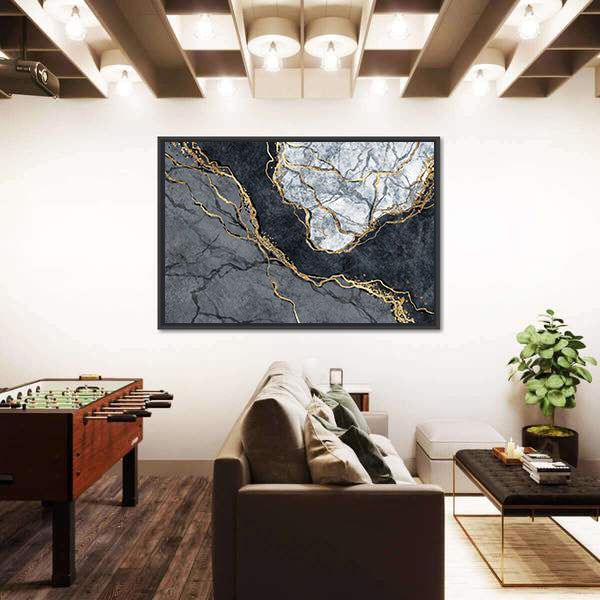Digital Marbling Illustration Canvas Wall Art