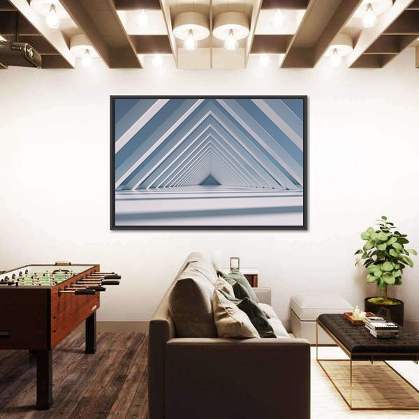 Triangular Tunnel Abstract Canvas Wall Art
