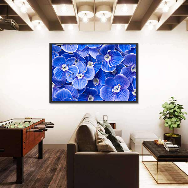 Blue Flowers Canvas Wall Art