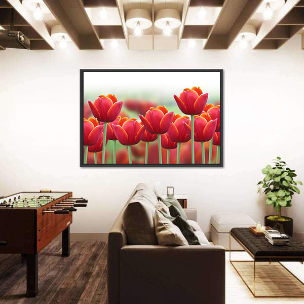 Spring Tulip Flower Canvas Wall Art