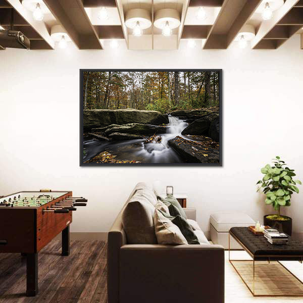 Cheaha Falls in Autumn Canvas Wall Art
