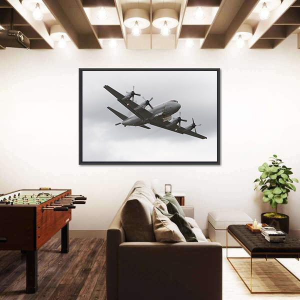 Four-engine Military Surveillance Plane Canvas Wall Art