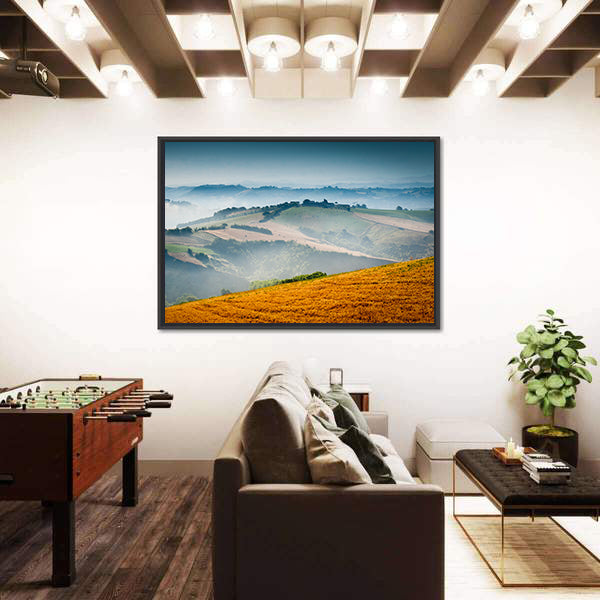 Lovely Italian Countryside In Morning Light Canvas Wall Art