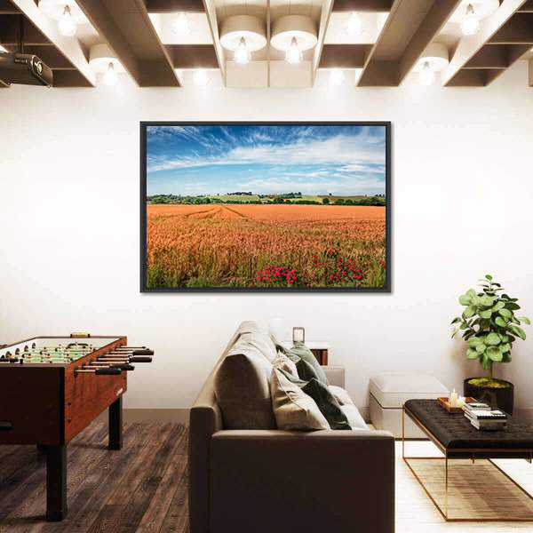 Wheat Field In Tuscany Canvas Wall Art