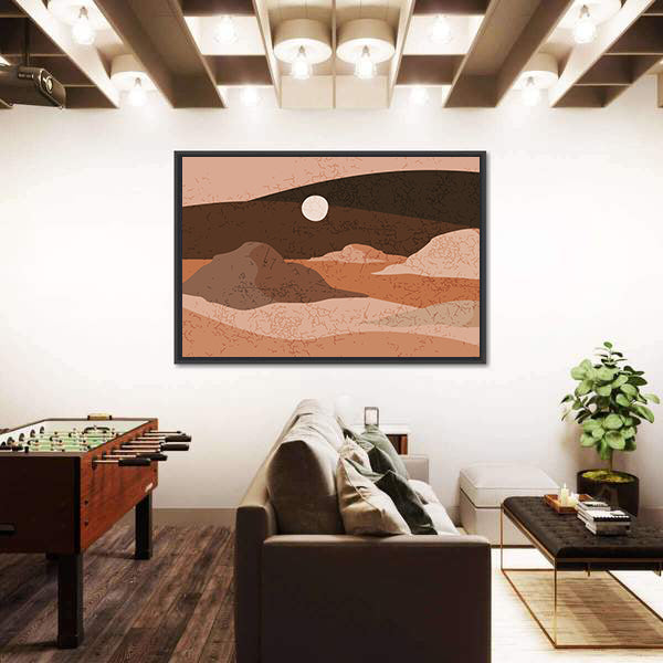 Minimal Desert Landscape Canvas Wall Art